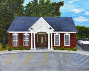 Liveoak Agency, Inc. office building painted by a loved one.